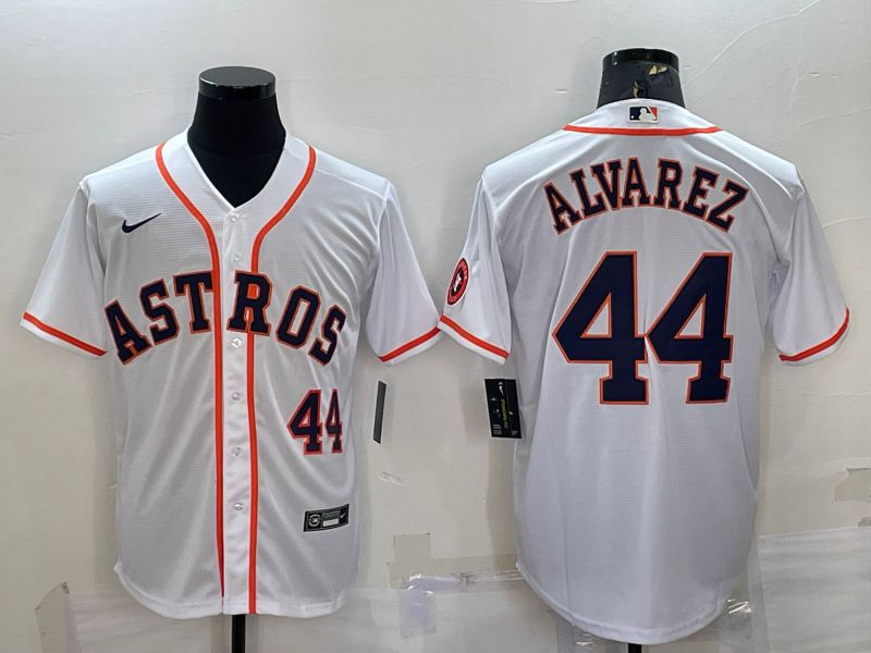 Men Houston Astros #44 Alvarez White Game Nike 2022 MLB Jersey->houston astros->MLB Jersey